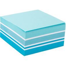 Блок бумаги с липким слоем, 75x75 мм, 400 листов. Ассорти пастельных голубых цветов
