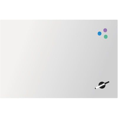 Доска стеклянная магнитно-маркерная 60х90 см, белая