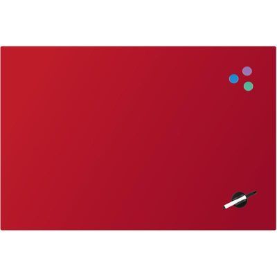 Доска стеклянная магнитно-маркерная 60х90 см, красная