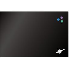 Доска стеклянная магнитно-маркерная 60х90 см, черная Доска стеклянная магнитно-маркерная 60х90 см, черная