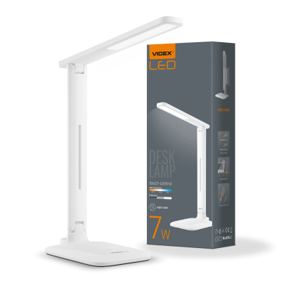 Настольная лампа LED, VL-TF02W, 7W, 3000-5500K, 220V, VIDEX