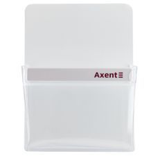 Магнитный держатель с ПВХ карманом белый, AXENT