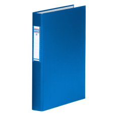 Папка на 4-х кольцах, А4, ширина торца 40 мм, сменный индекс, синий Папка на 4-х кольцах, А4, ширина торца 40 мм, сменный индекс, синий