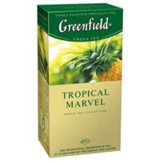 Чай зеленый Greenfield в пакетиках Tropical Marvel green tea, 2гр х 25
