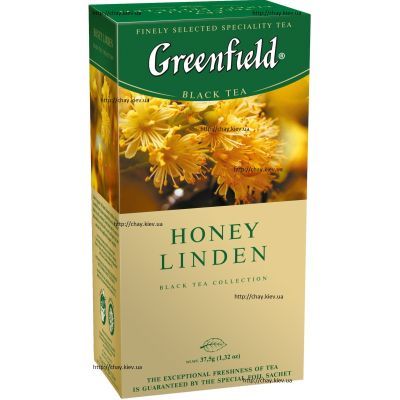 Чай черный Greenfield в пакетиках Honey Linden, black tea,1,5г х 25 (6924)