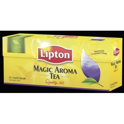 Чай черный Lipton Magic aroma байховый, 25х2г/уп (683761)
