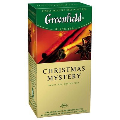 Чай черный Greenfield в пакетиках Christmas Mystery black tea,1,5г х 25 (106009)