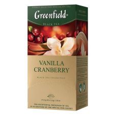 Чай зеленый Greenfield в пакетиках Vanilla Cranberry black tea 1,5гх25шт