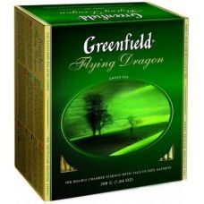 Чай зеленый Greenfield в пакетиках Flying Dragon 2г х100 шт