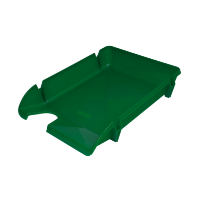 Лоток для бумаг горизонтальный Компакт JOBMAX непрозрачный зеленый (80598)