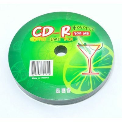 Диск KAKTUZ CD-R 700Mb 52x Bulk 10 pcs LIME (5783911)