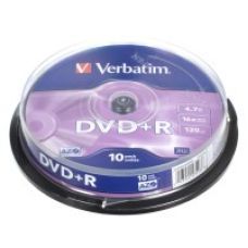Диск VERBATIM DVD+R 4,7Gb 16x Cake 10 pcs  