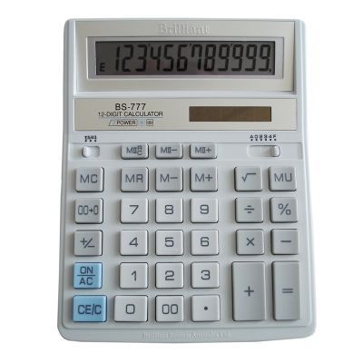 Калькулятор BS-777WH 12 разрядов 2-питание белый (BS-777WH)