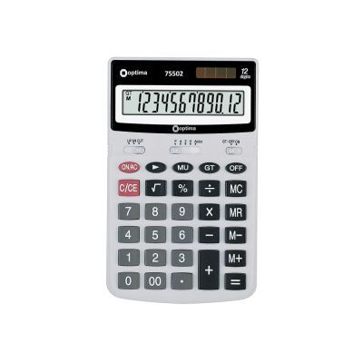 Калькулятор настольный Optima 12 разрядов размер 174*108*27мм (O75502)