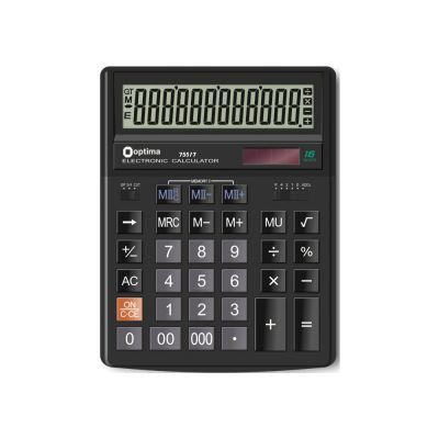 Калькулятор настольный Optima 16 разрядов размер 200*154*36мм (O75517)