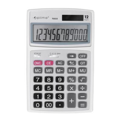 Калькулятор настольный Optima 12 разрядов размер 179*116*35мм (O75522)