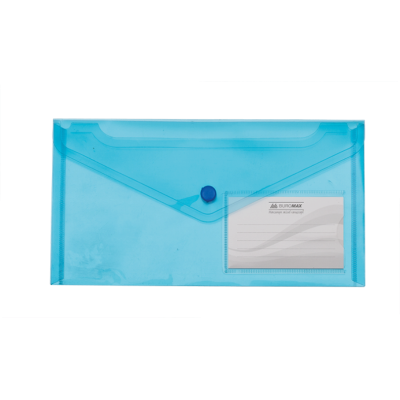 Папка-конверт на кнопке DL (240x130мм) TRAVEL синий (BM.3938-02)