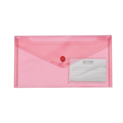 Папка-конверт на кнопке DL (240x130мм) TRAVEL красный (BM.3938-05)