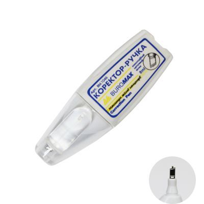 Корректор-ручка с клиновидным металлическим наконечником 8мл Buromax (BM.1046)
