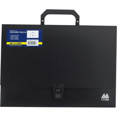 Портфель A4 35мм пластиковый A4 35мм черный (BM.3724-01)