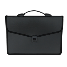 Портфель B4 на 3 отделения на замке черный