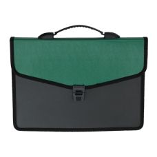 Портфель B4 на 3 отделения на замке зеленый Портфель B4 на 3 отделения на замке зеленый