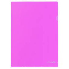 Папка-уголок А4 фактура глянец розовый