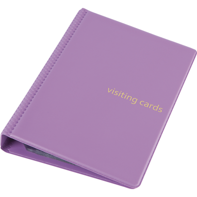 Визитница на 120 визиток на кольцах PVC 130х190мм розовый (0304-0014-30)