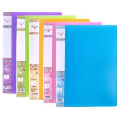 Папка А4 с боковым прижимом Optima фактура Вишиванка ассорти (O30687)