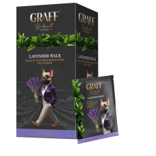 Чай чорний з ароматом лаванди та бергамоту 30г (1,5г*20), сашет, "Lavender walk", GRAFF