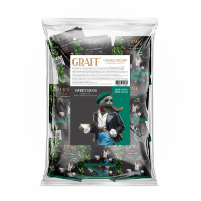 Чай зеленый с ароматом османтусу 75г (1,5г*50), сашет, "Sweet hugs" GRAFF