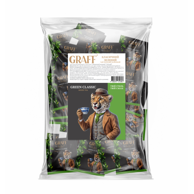 Чай зелений байховий 90г (1,8г*50), сашет, "Green Classic" GRAFF
