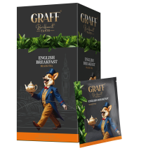 Чай чорний байховий 40г (2г*20), сашет, " English Breakfast", GRAFF