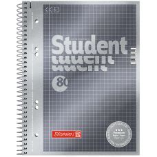 Колледж-блок А5 Premium, клетка, 80 листов, антрацит
