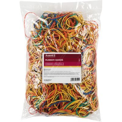 Резинки для денег Standard, 1000 г. Диаметр 50 мм. 70% натуральный каучук. Ассорти цветов.