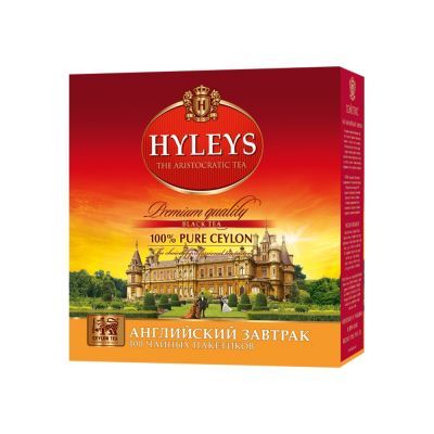 Чай черный классический Английский завтрак, 100 пакетиков по 2 гр, Hyleys
