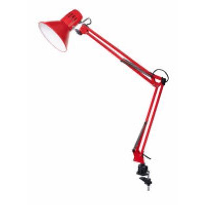 Лампа настольная на струбцине DL074, 60W E27, красная