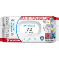 Антибактеріальні вологі серветки Naturelle з Д-пантенолом 72 шт Антибактеріальні вологі серветки Naturelle з Д-пантенолом 72 шт