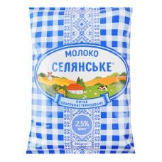 Молоко Селянське 2,5 % 900 гр., мягкий пакет