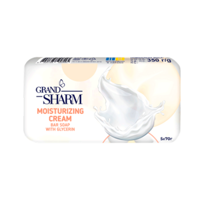 Мыло туалетное ШАРМ екопак 5х70г Увлажняющий крем