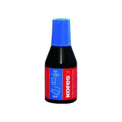 Краска штемпельная KORES 28 мл синяя (K71308)