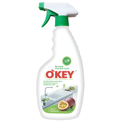 Пена чистящая активная для кухни 500мл, O'KEY