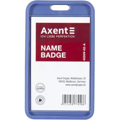 Бейдж-чехол SoftTouch матовый, дымчат. синий, 4550V(54*85мм)