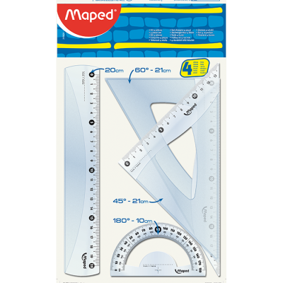 Набор линеек ESSENTIALS Medium 20см 4 предмета блистер (MP.242820)