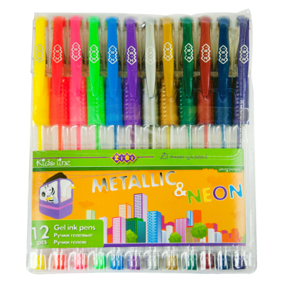 Набор из 12-ти гелевых ручек NEON+METALLIC 0.7мм (ZB.2205-99)