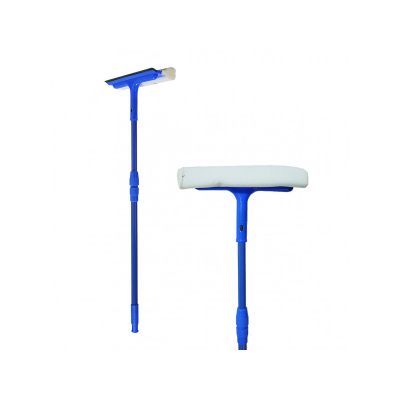 Окномойка с губкой из поролона и телескоп. держателем, крашеная, 21 х 58см (90см)