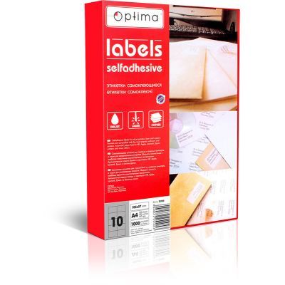 Этикетки самоклеющиеся Optima 10шт. 105x57мм 100л. (O25105)