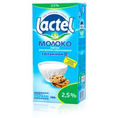 Молоко Лактель 2,5 % 1л (32444)