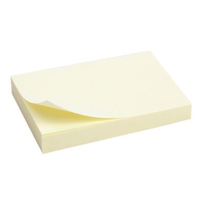 Блок бумаги с клейким слоем 50x75мм 100л  желтый (2312-01-A)