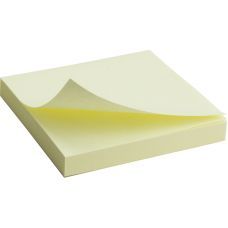 Блок бумаги с клейким слоем 75x75мм 100л  желтый